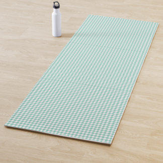 Light Green Gingham Pattern Kleiner Karo Kariert Yogamatte