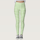 Light Green Gingham Pattern Leggings (Vorderseite)