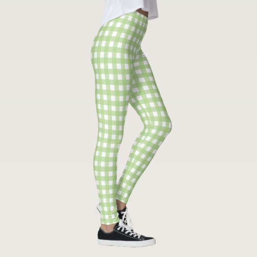 Light Green Gingham Pattern Leggings (Rechts)
