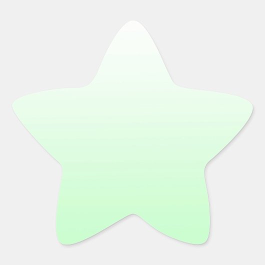 Light Green Gradient Jade Clear to Green Pastor Stern-Aufkleber (Vorderseite)