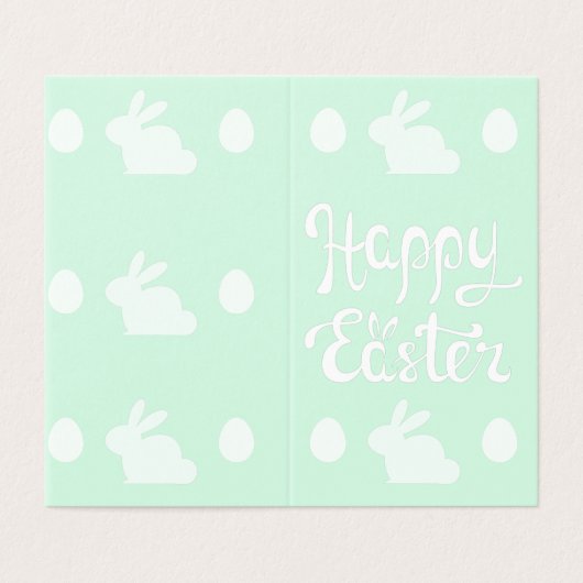 Light Green Happy Osterpackung mit 25 Mini Cards (Außenseite Aufgefaltet)