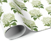 Light Green Hydrangea Flower Blossom Geschenkpapier (Rolleneckpunkt)