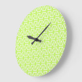 Light Green Inverted Triangle Pattern Wall clock Große Wanduhr (Winkel)