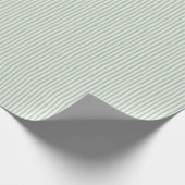Light Green & Ivory Wonky Stripes Geschenkpapier (Ecke)