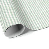 Light Green & Ivory Wonky Stripes Geschenkpapier (Rolleneckpunkt)