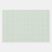 Light Green & Ivory Wonky Stripes Geschenkpapier Set (Vorderseite)