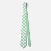 Light Green Jumbo Polka Dots Custom Necktie Krawatte (Vorderseite)