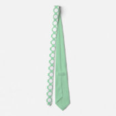 Light Green Jumbo Polka Dots Custom Necktie Krawatte (Rückseite)
