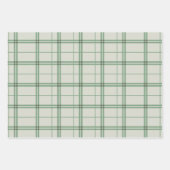 Light Green Kariert Pattern Karo Tartan drucken Geschenkpapier Set (Vorderseite)