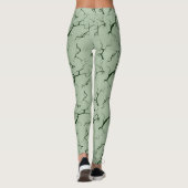 light green leggings with tie-dye design (Rückseite)