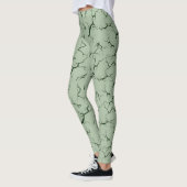 light green leggings with tie-dye design (Links)