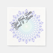 Light Green Light Lila Diamond Edge Napkins