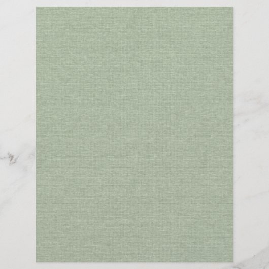 Light green Linen Fabric Texture Briefbogen (Rückseite)