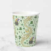Light Green Lucky Kleeblatts St Patricks Day Pappbecher (Rechts)