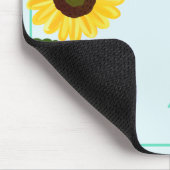 Light Green Mouse Pad with Sunflower Mousepad (Ecke)