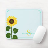 Light Green Mouse Pad with Sunflower Mousepad (Mit Mouse)