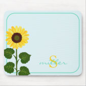 Light Green Mouse Pad with Sunflower Mousepad (Vorne)
