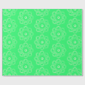 Light Green on Sprong Green Atom Symbols Geschenkpapier (Flach)