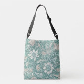 Light Green Paisley Tote Bag Tragetaschen Mit Langen Trägern (Rückseite)