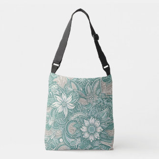 Light Green Paisley Tote Bag Tragetaschen Mit Langen Trägern