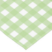 Light Green Pastel Gingham Karo Pattern Tischdecke (Schrägansicht)