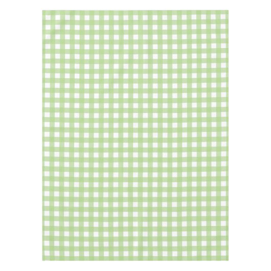 Light Green Pastel Gingham Karo Pattern Tischdecke (Vorderseite)