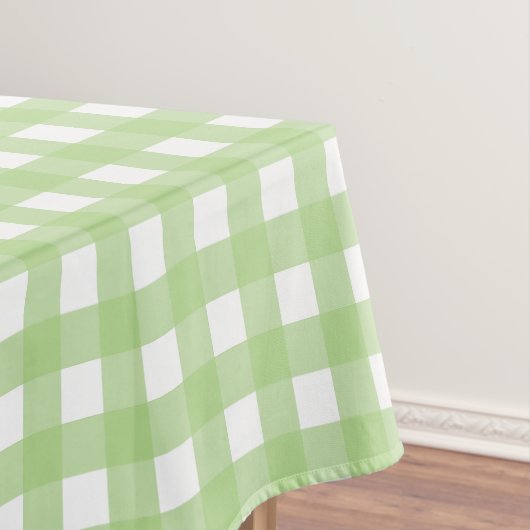 Light Green Pastel Gingham Karo Pattern Tischdecke (Beispiel)
