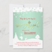 Light Green, Red Logo, White Snow Company Einladung (Vorderseite)