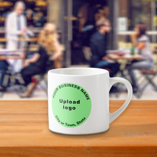 Light Green Round Business Brand auf Espresso Tass Espressotasse