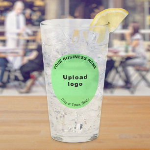 Light Green Round Shape Business Brand, Glass Cup Glas