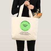 Light Green Round Shape Business-Marke auf Jumbo Stoffbeutel (Vorderseite (Produkt))