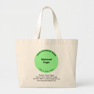 Light Green Round Shape Business-Marke auf Jumbo Stoffbeutel