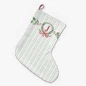 Light Green Scallop Großer Weihnachtsstrumpf (Vorderansicht (hängend))