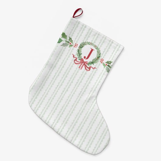 Light Green Scallop Großer Weihnachtsstrumpf (Vorderansicht (hängend))