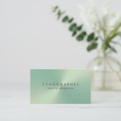 Light Green Sheen Business Card Visitenkarte (Stehend Vorderseite)