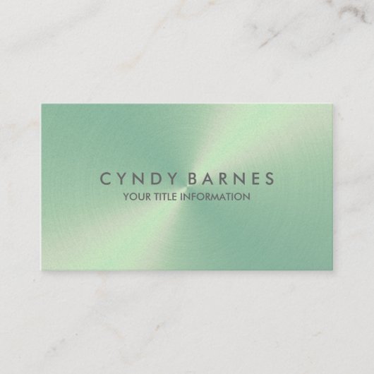 Light Green Sheen Business Card Visitenkarte (Vorderseite)