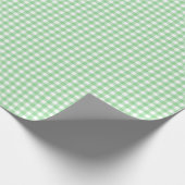 Light Green Simple Kariert Geschenkpapier (Ecke)