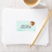 Light Green Simple Minimalistic Envelope Address Adressaufkleber (Insitu)