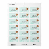 Light Green Simple Minimalistic Envelope Address Adressaufkleber (Vorne)