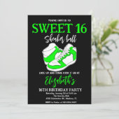 Light Green Sneaker Bash Birthday Party Einladung (Stehend Vorderseite)