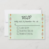 Light Green Southwestern Theme UAWG RSVP Karte (Vorderseite)