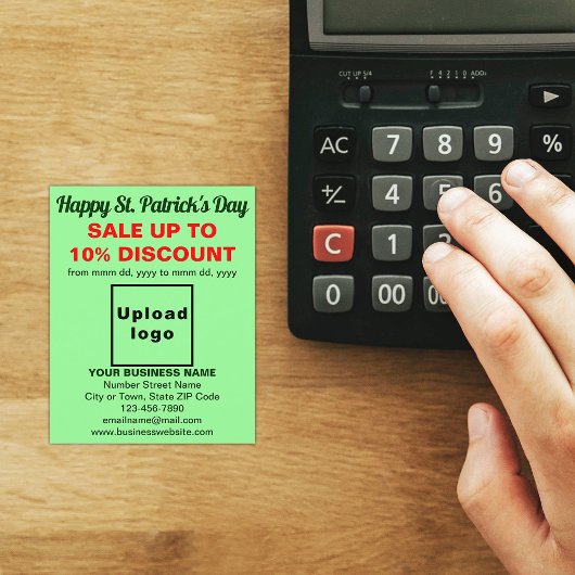 Light Green St. Patrick's Day Business Sale Flyer