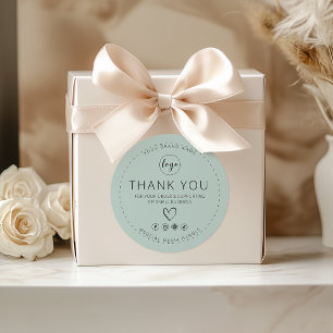 Light Green Sticker Logo Vielen Dank für Ihre Best