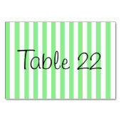 Light Green Stripes Tischnummer (Rückseite)