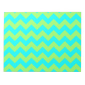 Light Green und Aqua Zigzag Notizblock (Vorderseite)