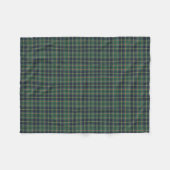 Light Green und Navy Blue Taylor Clan Tartan Fleecedecke (Vorderseite (Horizontal))