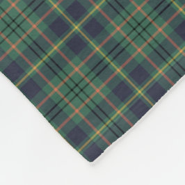Light Green und Navy Blue Taylor Clan Tartan Fleecedecke