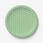 Light Green und White Polka Dop Oster Pappteller (Vorderseite)