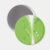 Light Green Whimsy Magnet (Vorderseite/Rückseite)
