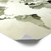 Light Green World Map Design 123 Poster (Ecke)